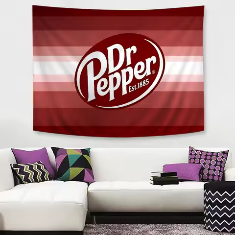 D-Dr Pepper Cartoon Theme Party Backdrop Vinyl Photography Background Birthday Party Decorations