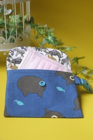 可夾式口罩暫存袋 傻眼貓咪 萬用收納小包