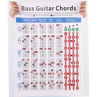 Wholesale Four-String Electric Bass Chord Score 200g Coated Paper Guitar Chord Finger Chart Practice
