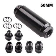 44MM & 50MM Oil Fuel Filter Combo - High Performance Spin-On Filter with Adapter Fittings for Car Mo
