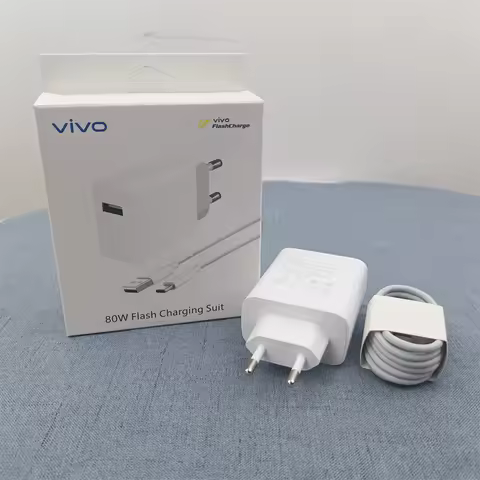For Vivo 80W Fast Charger EU FlashCharge Adapter USB Type C Cable For Vivo X300 X200 X100 X90 X80 X7