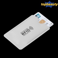 TOPBEAUTY 10Pcs Card Protector Sleeve Smart RFID Blocking Aluminium Anti Rfid Wallet