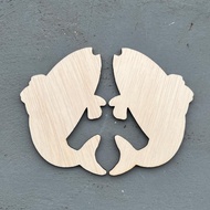 READY STOCK Laser Cut Pair of Plywood Fish | Fish-Shaped Souvenirs | Fish Decorations