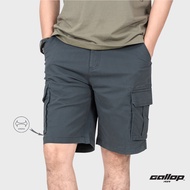 GALLOP : CASUAL SHORTS  กางเกงผ้าชิโนขาสั้น 5 กระเป๋า รุ่น GS9020 สี Grey - เทา / ราคาปกติ 1590.-