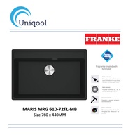 FRANKE MARIS 760MM Fragranite Kitchen Sink (Matte Black)