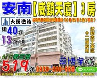 安南法拍屋，公學路【威鎮天廈】3房，近新吉工業區，十二佃夜市，地址：台南市安南區公學路四段122巷85弄3號三樓之7，2