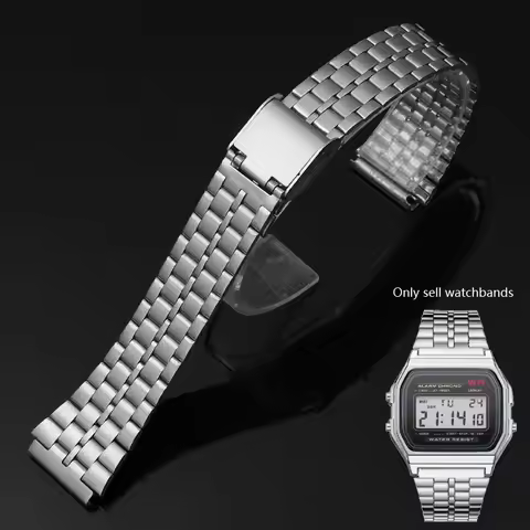 18mm Fine steel watchband for CASIO steel wristband a158 / a159 / A168 /a169 /b650 /aq230/ 700 small