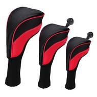 3Pcs Golf Club Head Cover Mesh Golf Club Headcovers with Interchangeable No. Tags 3 4 5 6 7 X for Fa