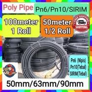 Poly Pipe(50meterX1Roll) Pn6,Pn10,Sirim 50mm/63mm/90mm (PPO)