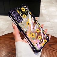 Callfire Casing For Vivo Y12A Y12i Y20A Y12S V2026 Case Cover Sunflower Leaf Shedding Transparent Ph