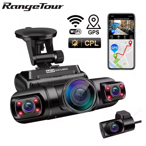 4 Channel 1080P+1080P+1080P+1080P WiFi GPS Car DVR Dual Lens 8 Infrared Light Night Vision 3 Lens 17