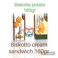 Biskitop biskotto potato crispy Biscuit/biskotto cream sandwich/kue hampers/Celebration Cake 160gr