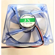 JX Transparent dc Fan 12v 0.20A 8x8x2.5cm