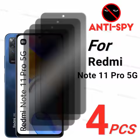 2/4PCS Privacy Screen Protector For Xiaomi Redmi Note 11 Pro 5G Anti-Spy Tempered Glass For Xiaomi R