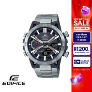 [ของแท้] CASIO นาฬิกาข้อมือผู้ชาย EDIFICE รุ่น ECB-2000D-1ADF วัสดุสเตนเลสสตีล สีดำ