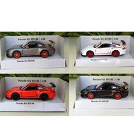 Kinsmart (5") Porsche 911 (997) GT3 RS (1/36) 2010 Sports Car Diecast Model Car Mainan Koleksi Keret