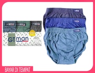 3 Pcs Celana Dalam Pria GT-Man / CD GTMan / GT man / Sempak GT MAN ,Ukuran M ,L , XL