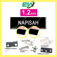 Name Tag Rumi Government Sekolah Cikgu Murid Pengawas Magnet Pin Lockpin Clippin