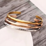 gelang couple gelang tangan perempuan Beveled Bracelet Female Open DW Bracelet Wholesale Stainless S