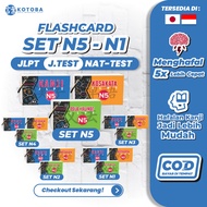 Flashcard SET JLPT Level N5-N1 Kanji Vocabulary Pattern Sentence - Kotoba Flashcard JLPT N5 JLPT N4 