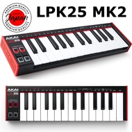 AKAI Professional JAPAN LPK25 MK2 USB MIDI keyboard controller with 25-key keybed and arpeggiator, m