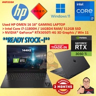 #HP233 USED HP OMEN 16 Intel i7-11800H 16G 512GB SSD NVIDIA RTX3050Ti RTX 3050 Ti 4G Gaming Laptop 4