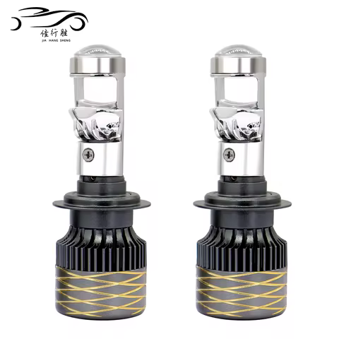 2PCS Bi LED H13 H4 9004 9007 Work Light Canbus Car Headlight Mini Lens LED Projector Bulb 6000K Auto