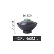 Retro Style Japanese Style Rice Bowl with Lid Dumpling Restaurant Noodles Kitchen Utensils Beef And 