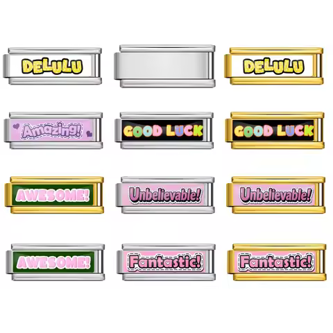 2026 Original Design Delulu Amazing Awesome Fantastic Italian Link fit 9mm Stainless Steel Making Br