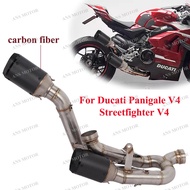 Slip On For Ducati Panigale V4 V4S Streetfighter V4 V4S Motorcycle Escape Exhaust V4 Middle Pipe V4 