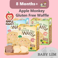 [New Arrivals] Apple Monkey I'm Gluten Free Waffle (20g/pack) 宝宝健康华夫饼零嘴零食Makanan Snek Bayi Wafel
