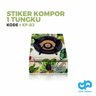 Stiker Kompor 1 Tungku Dan Kompor 2 Tungku Vegetable Kitchen - KP-B3