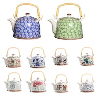 Chinese Style Beam Lifting Pot, Ceramic Household Small Fresh Tea Set Teapot, with Filter Restaurant