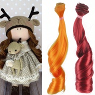 ผมวิกผมบ๊อบเดินเส้นยาวเป็นคลื่น สี่เฉดสีกรอเดียนต์ ขนาด 25*100 ซม.และ ผมวิกตุ๊กตา BJD DIY