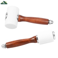 2Pcs Leather Carving Hammer Wood Handle Leathercraft Mallet Straight T Shape Leather Working Mallet 