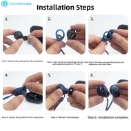 [COLORFUL] Silicone Anti-Loss Strap for Soundcore Space A40: Secure Your Earphones in