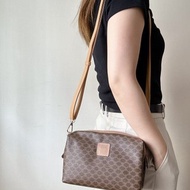 中古美品 Celine 凱旋門 Macadam 雲朵包 化妝包 腋下包 斜背包