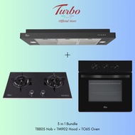 [Bundle] Turbo Italia - T8805 Tornado Hob + TM902 Slim Hood + TO65 Oven