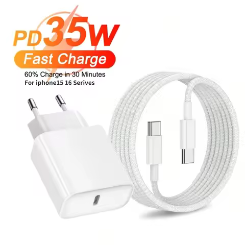 PD 35W USB C Fast Wall Charger For iPhone 16 Plus 15 Pro Max Samsung Pixel Huawei Honor Quick Chargi