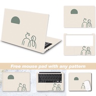 Free Mouse Pad Mouse Laptop Sticke Skin Art Decal for 12-17inch MacBook/HP/Acer/Dell/ASUS/Lenovo Lap