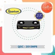 QUANTUM QGC-201 DMPB KOMPOR GAS 2 TUNGKU HITAM BURNER STAINLESS