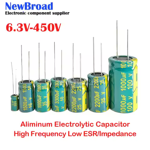 2-50pcs 10V 16V 25V 35V 50V High Frequency Low ESR Aluminum Capacitor 100UF 220UF 330UF 470UF 680UF 