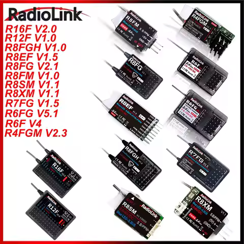 RadioLink R16F R12F R8FGH R8EF R8FG R8FM R8SM R8XM R7FG R6FG R6F R4FGM 2.4G Receiver 4/6/7/8/12/16CH