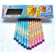 2b Pencil SAFARI Character 2B Pencil Cartoon Drawing 2B Pencil (12Pcs)