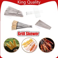 Stainless Steel Skewers 50-100PCS/Barbecue Needle/Reusable Barbeque Cooking Tools/Iron Stick Skewer 