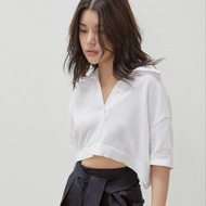 SHE KNOWS - Casa Knit Top เสื้อโปโลผ้านิต ทรงโอเว่อร์ไซส์ อก 29"-54"