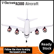 V-ELECTRONIC ของขวัญเด็ก สำหรับเครื่องบินแอร์บัส A380 ความเร็วสูง เครื่องร่อนบังคับวิทยุ โฟม EPP ของเล่นเครื่องบิน เครื่องบินควบคุมระยะไกล