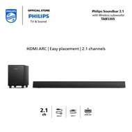 Philips Soundbar Speaker TAB5305 140W Max 2.1 CH Wireless Subwoofer