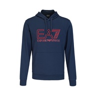 Armani/Armani EA7 Men's Hooded Pullover Drawstring Sweatshirt New Casual Cotton Printed Men's Jacket