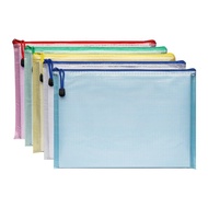 Stationary Office Zip Bag Organizer Mesh Pouch File Folder Transparent - Good for Students Paper Des